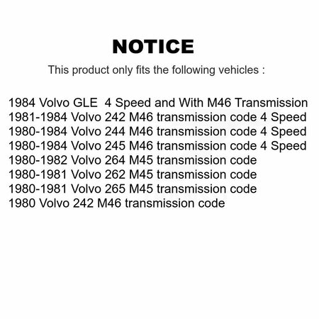 Kugel Rear Manual Trans Countershaft Bearing For Volvo 244 245 242 264 262 265 GLE 70-A14